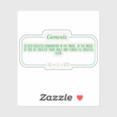 Genese 1:27 aufkleber (Blatt)