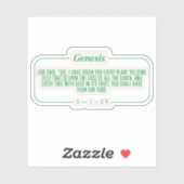 Genese 1:29 aufkleber (Blatt)