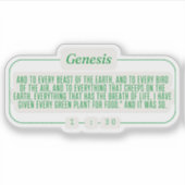 Genese 1:30 aufkleber (Vorderseite)