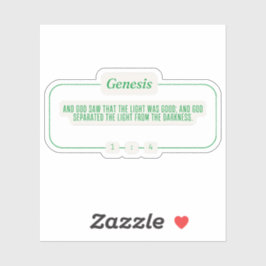 Genese 1:4 aufkleber