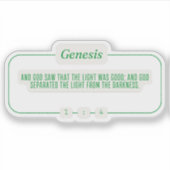 Genese 1:4 aufkleber (Vorderseite)