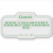 Genese 1:6 aufkleber (Vorderseite)