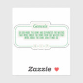 Genese 1:7 aufkleber (Blatt)