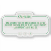Genese 1:9 aufkleber (Vorderseite)