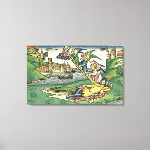 Genese 28 10 Jakobs Leiter, vom 'Nürnberg Leinwanddruck