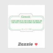 Genese 2:10 aufkleber (Blatt)