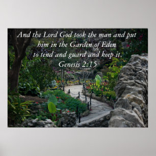 Genese 2:15 poster