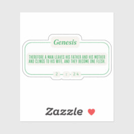 Genese 2:24 aufkleber