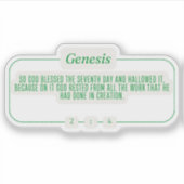 Genese 2:4 aufkleber (Vorderseite)