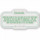 Genese 2:5 aufkleber (Vorderseite)