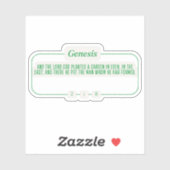 Genese 2:8 aufkleber (Blatt)