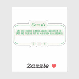 Genese 2:8 aufkleber