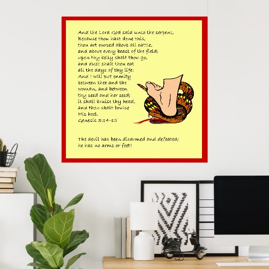 Genese 3:14-15 poster (Heimbüro)