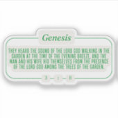 Genese 3:8 aufkleber (Vorderseite)