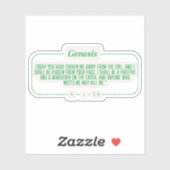 Genese 4:14 aufkleber (Blatt)