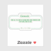 Genese 5:14 aufkleber (Blatt)