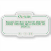 Genese 5:16 aufkleber (Vorderseite)