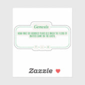 Genese 7:6 aufkleber (Blatt)