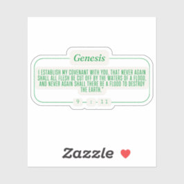 Genese 9:11 aufkleber