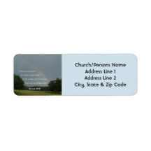 Genese 9:13 Rainbow-Rücksendeadressen-Aufkleber