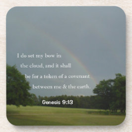 Genese 9:13 Rainbow Untersetzer Set