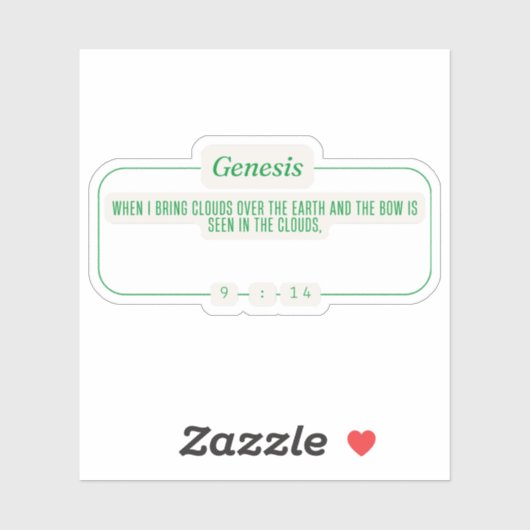 Genese 9:14 aufkleber (Blatt)