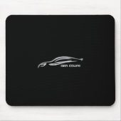 Genese-Coupé-Silber-Silhouette-Logo Mousepad (Vorne)