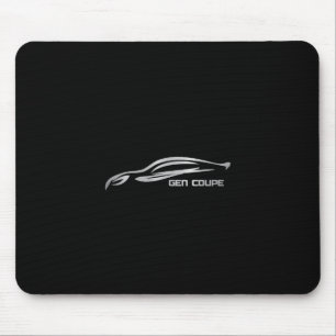 Genese-Coupé-Silber-Silhouette-Logo Mousepad