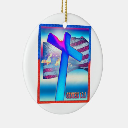 Genese-Flagge Keramik Ornament (Rechts)