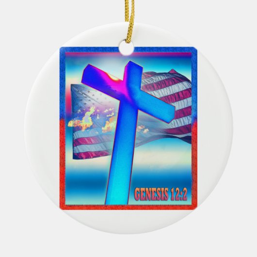 Genese-Flagge Keramik Ornament (Vorne)