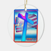 Genese-Flagge Keramik Ornament (Links)