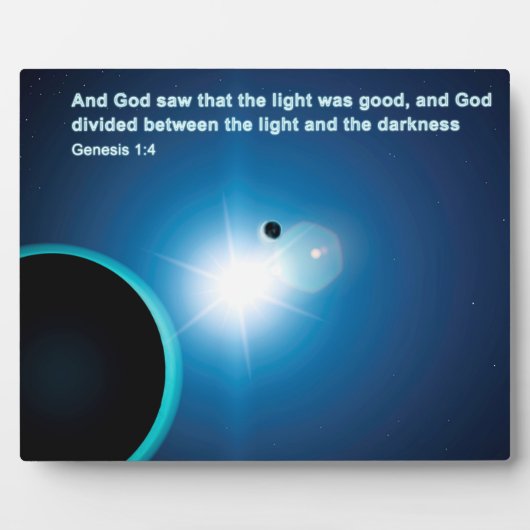 Genese - Licht und Dunkelheit Fotoplatte (Vorderseite)