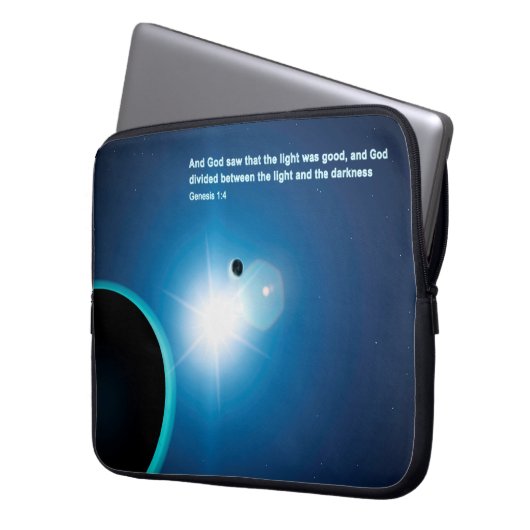 Genese - Licht und Dunkelheit Laptopschutzhülle (Vorderseite Links)