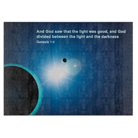 Genese - Licht und Dunkelheit Schneidebrett (Vorderseite)