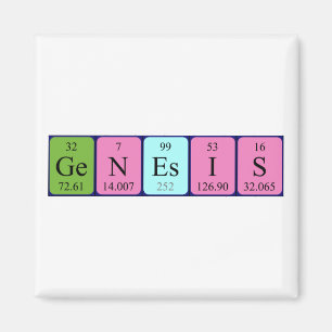 Genese-Periodensystem-Namenmagnet Magnet
