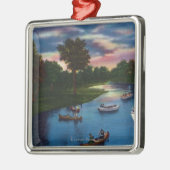 Genesee Tal-Park-Bootfahrt-Szene Ornament Aus Metall (Links)