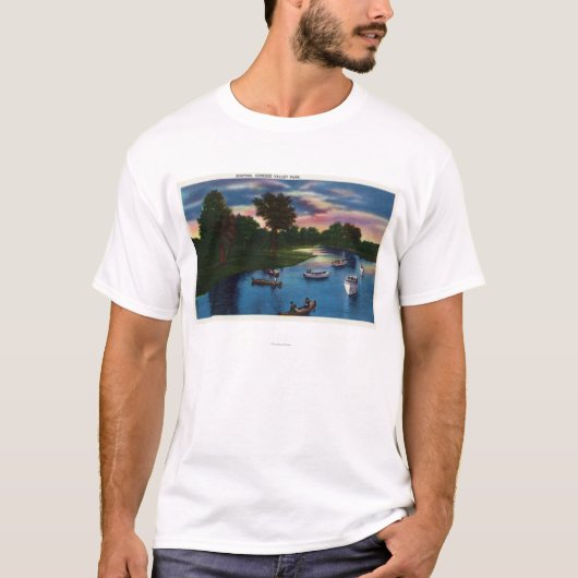 Genesee Tal-Park-Bootfahrt-Szene T-Shirt (Vorderseite)