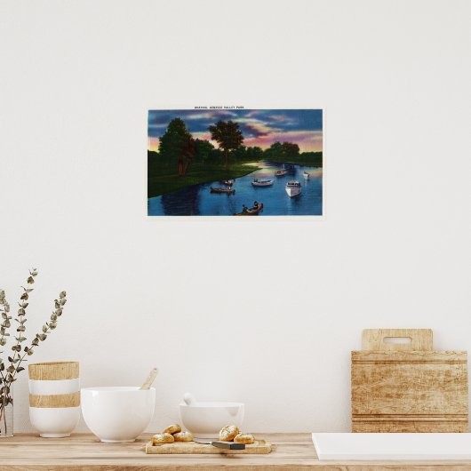 Genesee Valley Park Bootszene Poster (Küche)