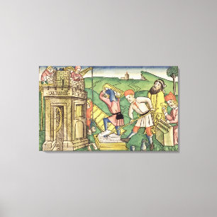 Genesis 11 1-9 Gebäude Der Turm von Babel, von t Leinwanddruck