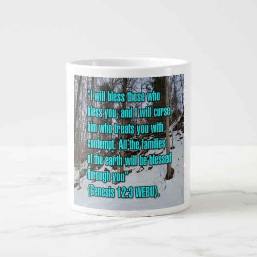 Genesis 12:3 WEBU-Tasse Jumbo-Tasse (Vorderseite)