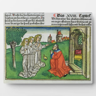 Genesis 18 2 Abraham and the Three Angels, from th Fotoplatte