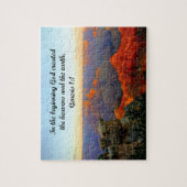 Genesis 1:1 Am Anfang schuf Gott Puzzle (Vertikal)