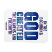 Genesis 1:1 im von GOD geschaffenen Universum Magnet (Horizontal)