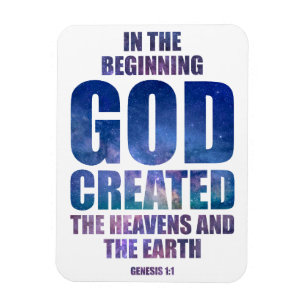 Genesis 1:1 im von GOD geschaffenen Universum Magnet