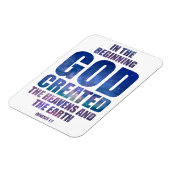 Genesis 1:1 im von GOD geschaffenen Universum Magnet (Linke Seite)