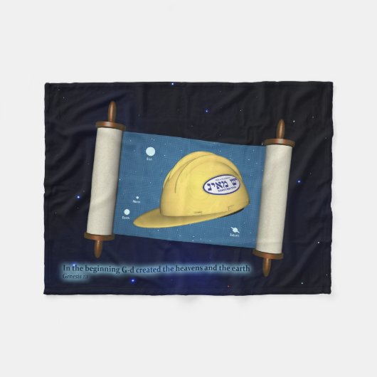 Genesis 1:1 - Konstruktion Fleecedecke (Vorderseite (Horizontal))