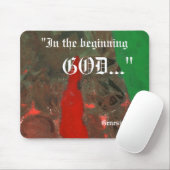 "Genesis 1:1" Leaf Nature Print Mousepad (Mit Mouse)