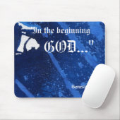 "Genesis 1:1" Leaf Nature Print Mousepad (Mit Mouse)