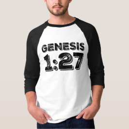 Genesis 1:27 Beunruhigte Bibel Baseball Raglan T-Shirt