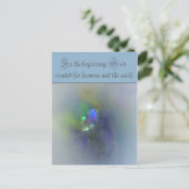Genesis 1 Am Anfang schuf Gott die Himmel Postkarte (Stehend Vorderseite)